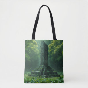Shrine of the Clover Green Field Tote Bag