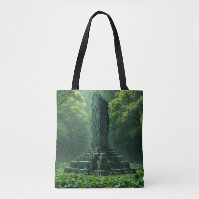 Shrine of the Clover Green Field Tote Bag (Front)