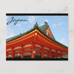 shrine roof japan postcard