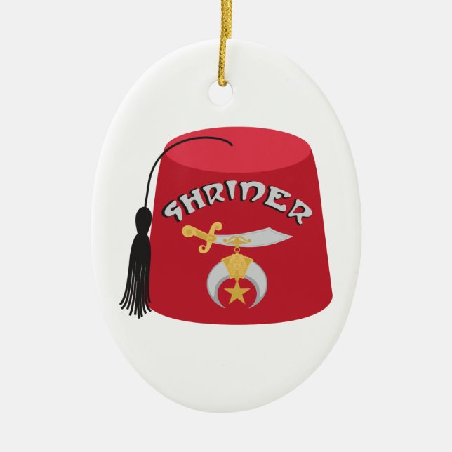 Shriner Ceramic Ornament (Front)