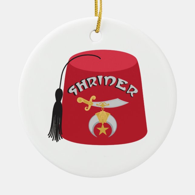 Shriner Ceramic Ornament (Front)