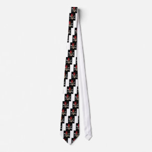 Shriner Masonic  Skull and Bones with Fez Tie