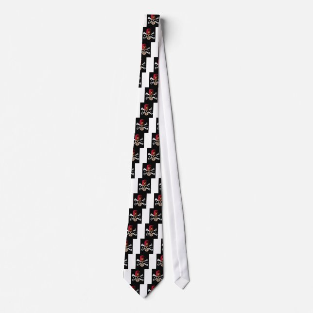 Shriner Masonic  Skull and Bones with Fez Tie (Front)