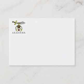 Shriner Prince Hall Business Card
