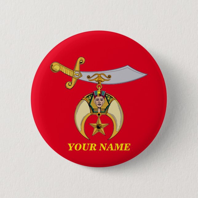 SHRINERS 2 INCH ROUND BUTTON (Front)