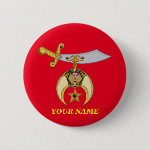 SHRINERS 2 INCH ROUND BUTTON