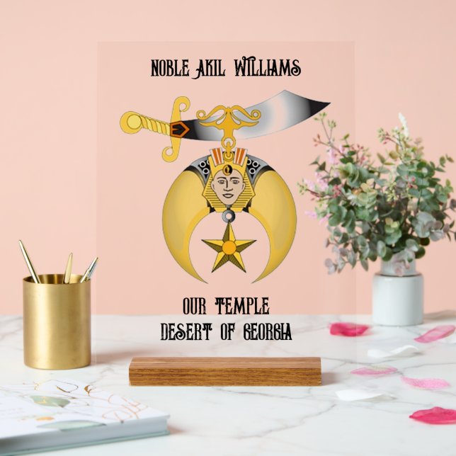 Shriners Acrylic Sign (Wedding)