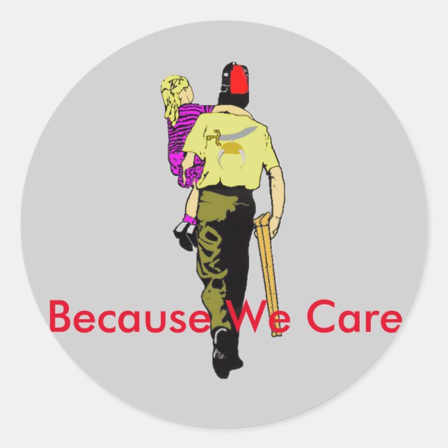 Shriners Edition Classic Round Sticker (Front)