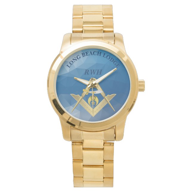 Shriners on Blue Masonic Watch (Front)