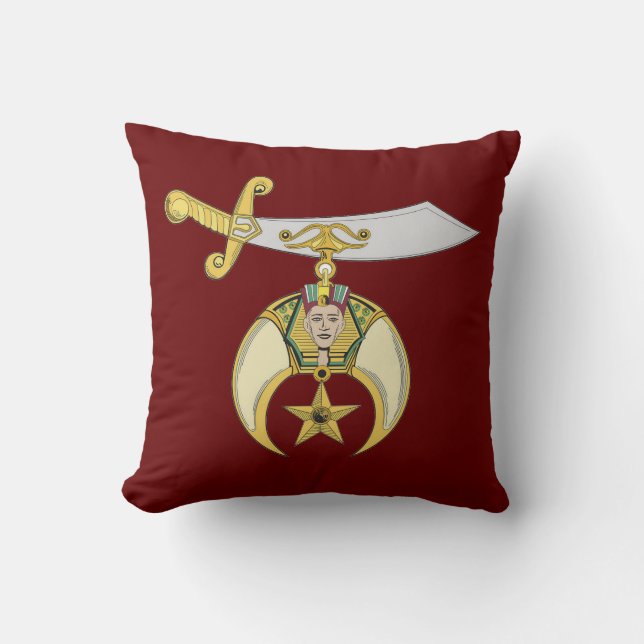 Shriners Throw Pillow (Front)