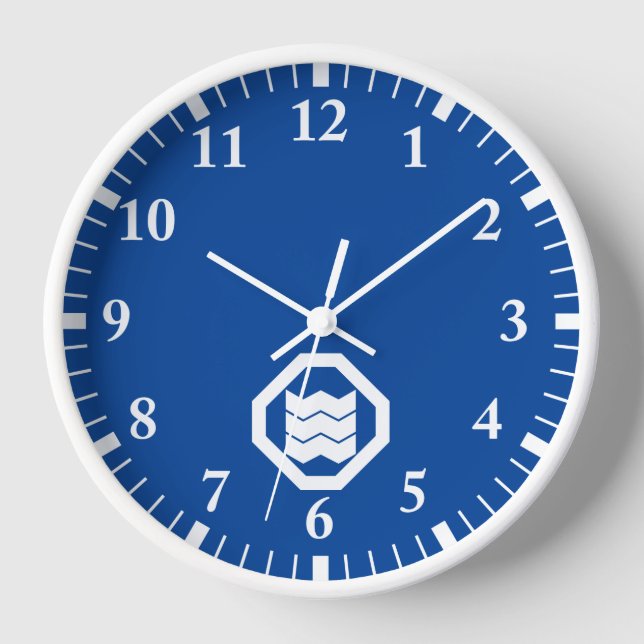 Shrinkage-shaped Kanji for three on tray Clock (Front)