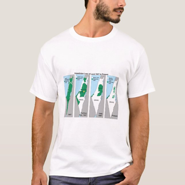 Shrinking Map of Palestine T-shirt (Front)
