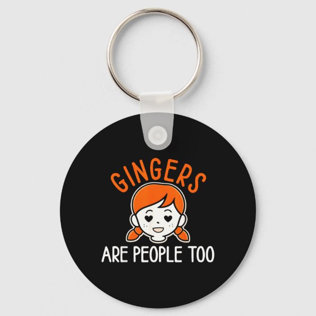 Shrinking Summer Gingers are People Too Redhead Keychain (Front)