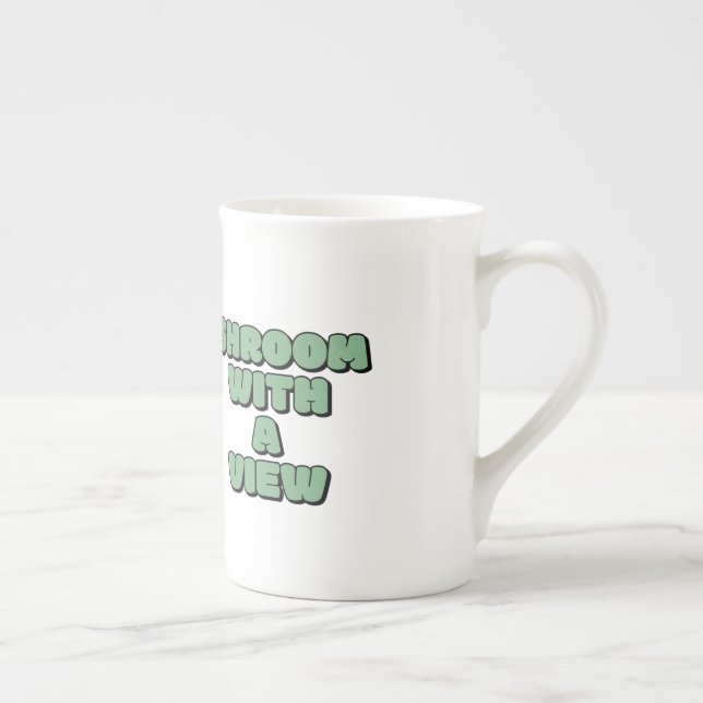 Shroom with a view  bone china mug (Right)