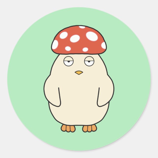 Shroompey Chick Classic Round Sticker (Front)