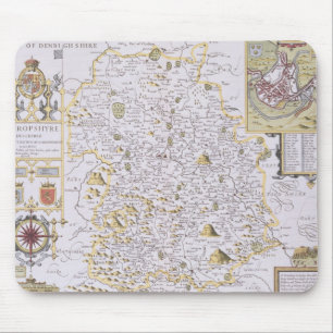 Shropshyre, engraved by Jodocus Hondius Mouse Pad
