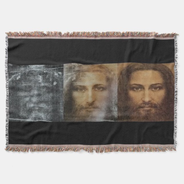 Shroud of Jesus tapestry blanket (Front)