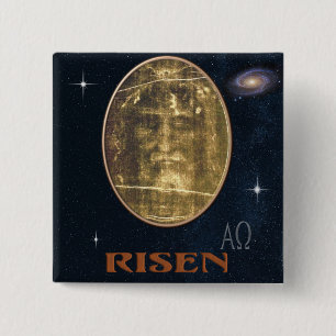 Shroud of Turin 2 Inch Square Button