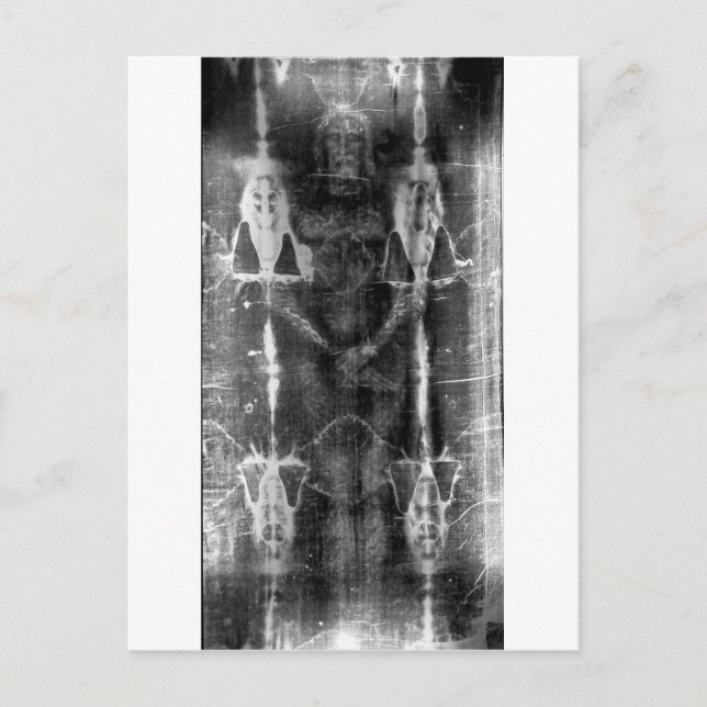 Shroud of Turin, Frontal View Negative Postcard (Front)