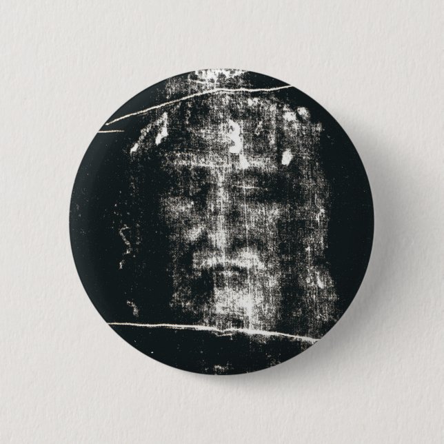 Shroud Of Turin, Negative 2 Inch Round Button (Front)