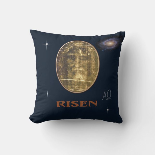 Shroud of Turin Throw Pillow (Front)