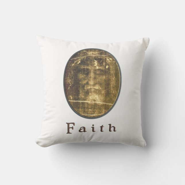 Shroud of Turin Throw Pillow (Front)