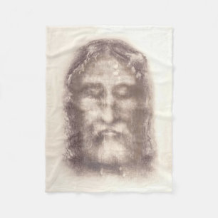 Shroud of Turin (Turin Shroud) Jesus Christ Face Fleece Blanket