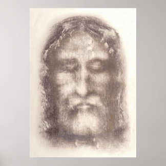 Shroud of Turin (Turin Shroud) Jesus Christ Face Poster