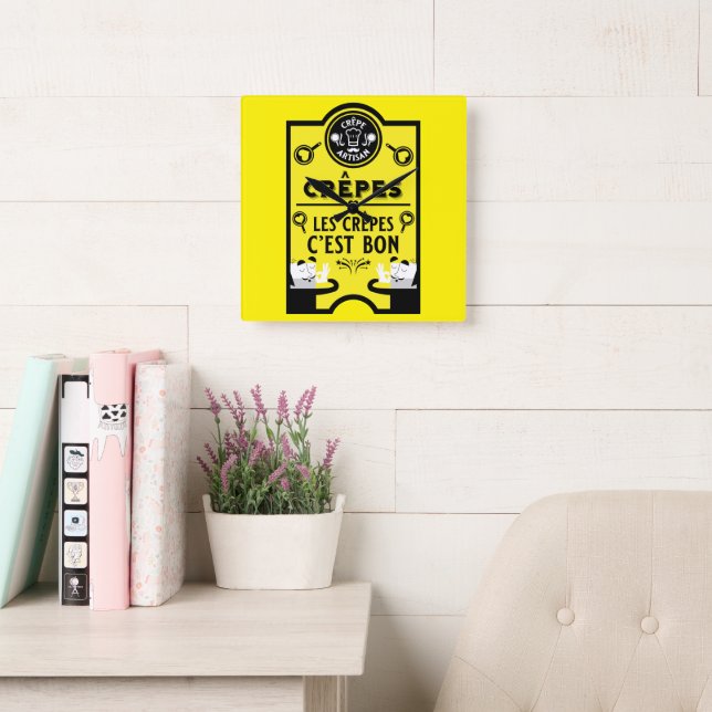 Shrove Tuesday Pancake Day  Square Wall Clock (Reading Room)