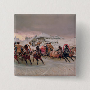 Shrovetide, 1889 2 inch square button