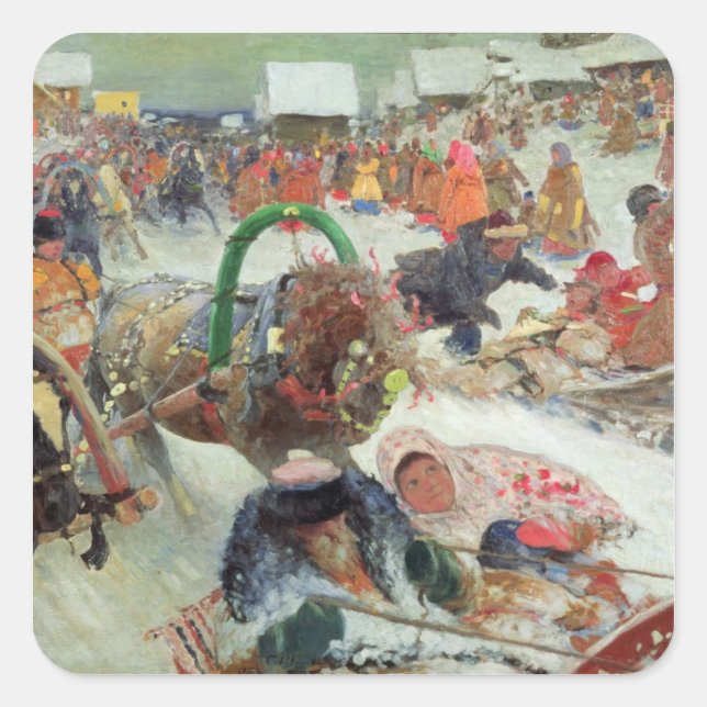 Shrovetide, 1905 square sticker (Front)