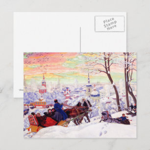 "Shrovetide" de Boris Kustodiev Carte postale