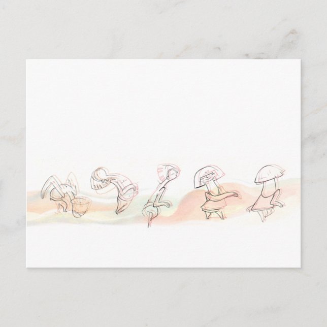 Shrug Celebration Dance Announcement Postcard (Front)