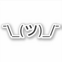 Shrug Emoticon ¯\_(ツ)_/¯ Japanese Kaomoji