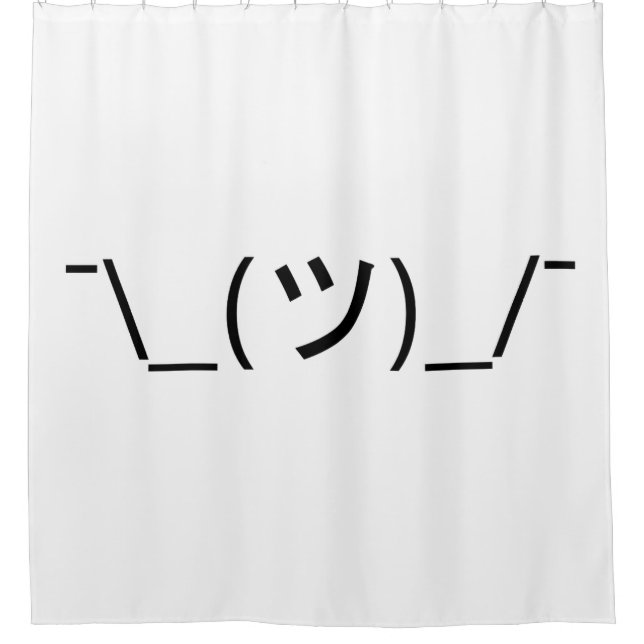 Shrug Emoticon ¯\_(ツ)_/¯ Japanese Kaomoji (Front)