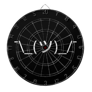 Shrug Emoticon ¯\_(ツ)_/¯ Japanese Kaomoji Dartboard