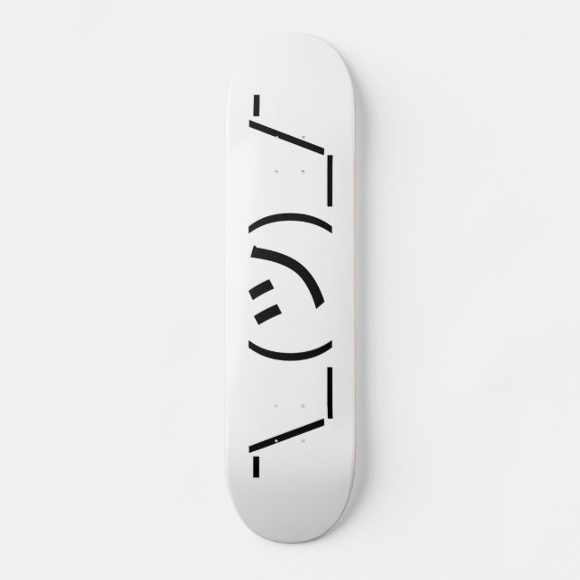 Shrug Emoticon ¯\_(ツ)_/¯ Japanese Kaomoji Skateboard (Front)