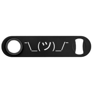 Shrug Emoticon ¯\_(ツ)_/¯ Japanese Kaomoji Speed Bottle Opener