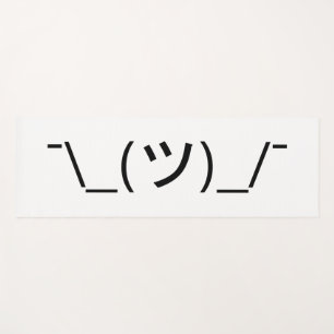 Shrug Emoticon ¯\_(ツ)_/¯ Japanese Kaomoji Yoga Mat