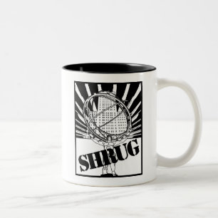 SHRUG Inspired by the Novel Atlas Shrugged Two-Tone Coffee Mug