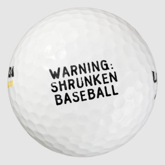 "Shrunken Baseball" golf balls