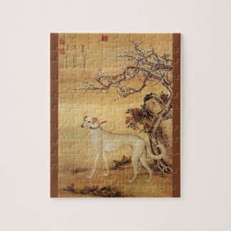Shuanghuayao~霜花鹞 ~Greyhound ~Giuseppe Castiglione~ Jigsaw Puzzle
