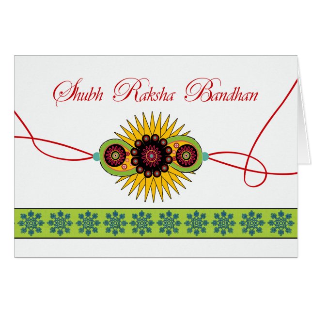 Shubh Raksha Bandhan, Rakhi Wristband Festival (Front Horizontal)
