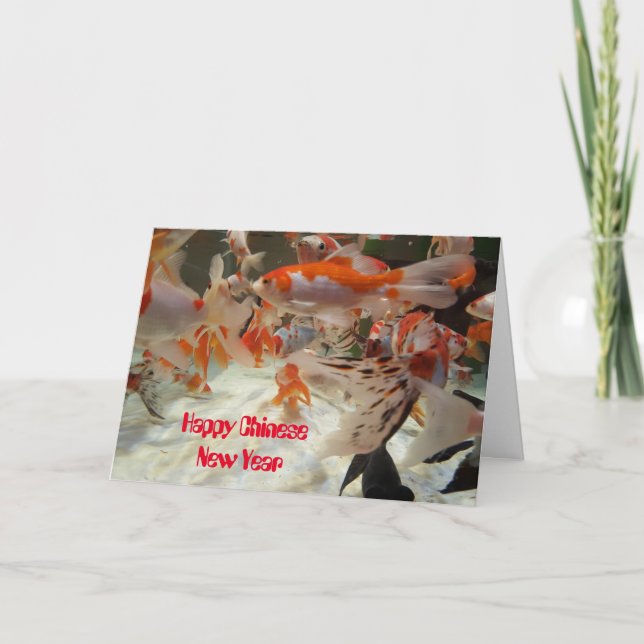 Shubunkin and common goldfish thank you card (Front)