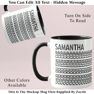 Shud Du Fuh Cup & Name Hidden Message 138BW Funny