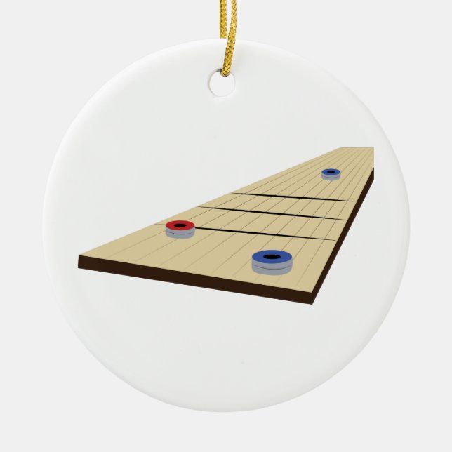 Shuffle Board Ceramic Ornament (Front)
