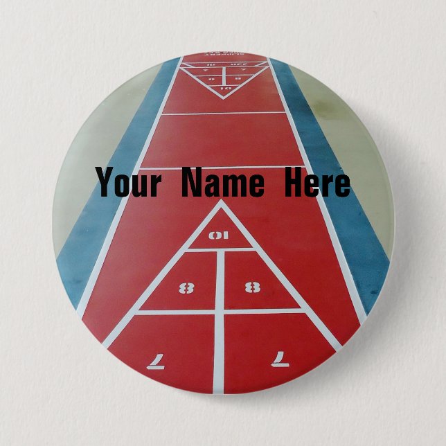Shuffleboard on Board 3 Inch Round Button (Front)