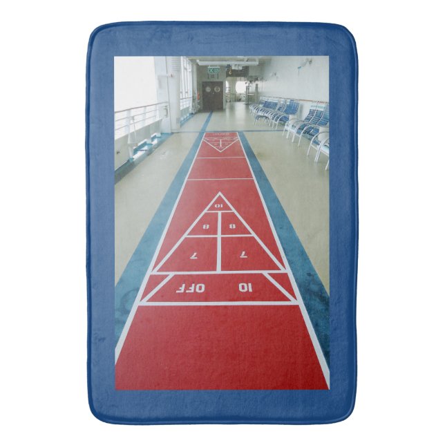 Shuffleboard on Board Bath Mat (Front Vertical)