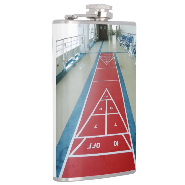 Shuffleboard on Board Hip Flask (Right)