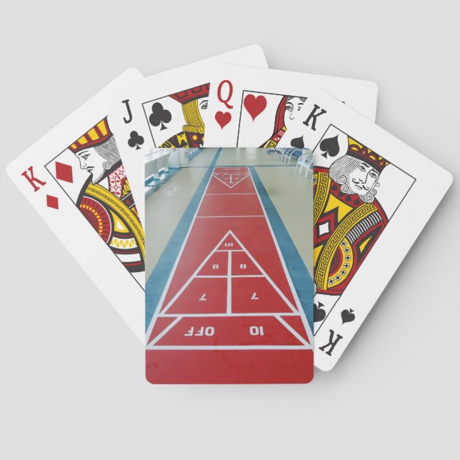 Shuffleboard on Board Playing Cards (Back)